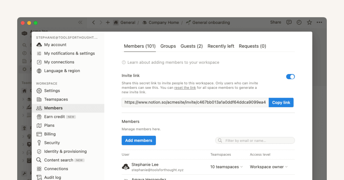 La guía de inicio rápido definitiva de Notion Enterprise