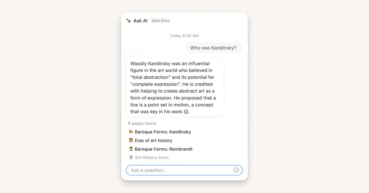 Extrae ideas nuevas de tu biblioteca personal de conocimientos con Q&A