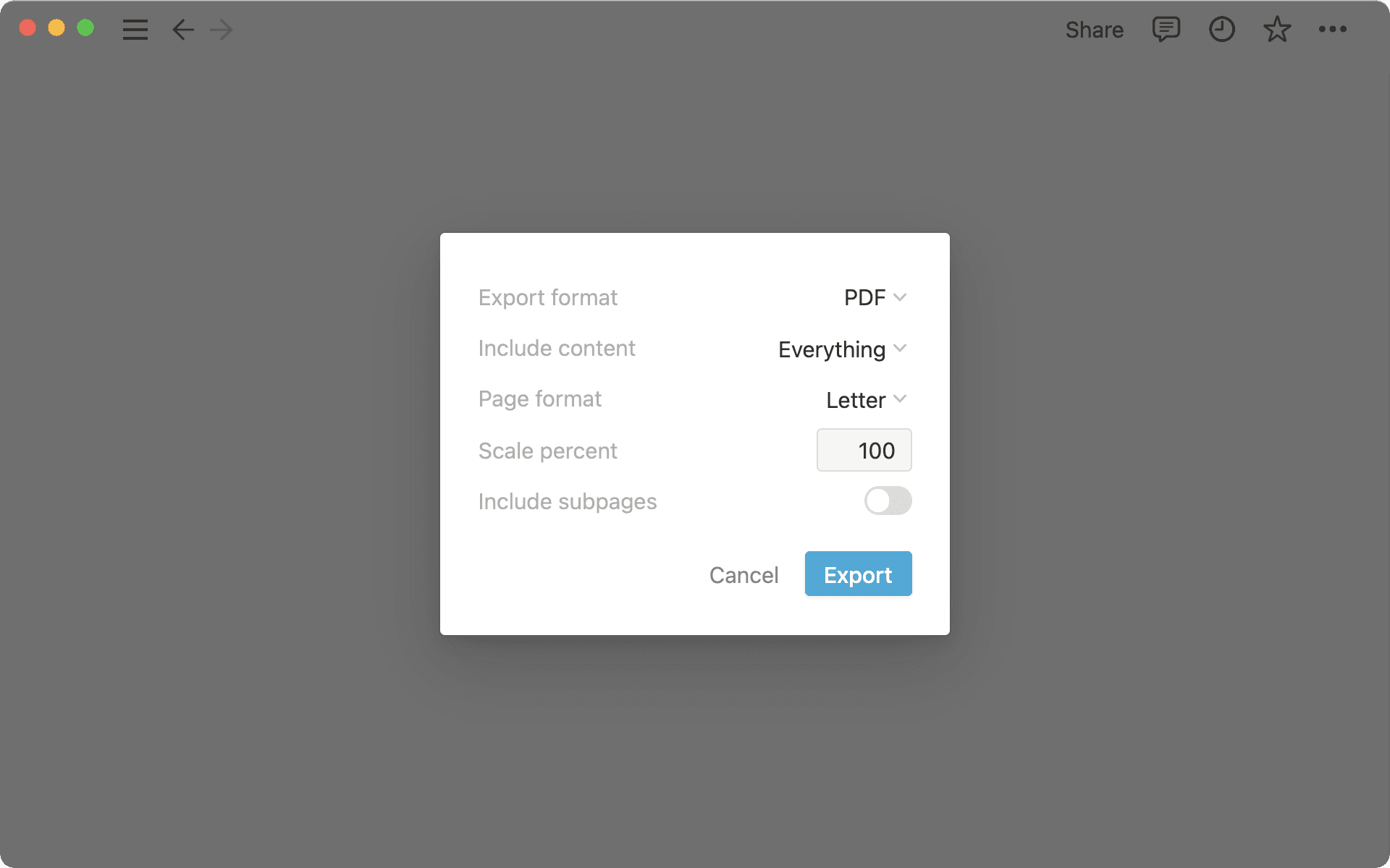 Exportar PDF