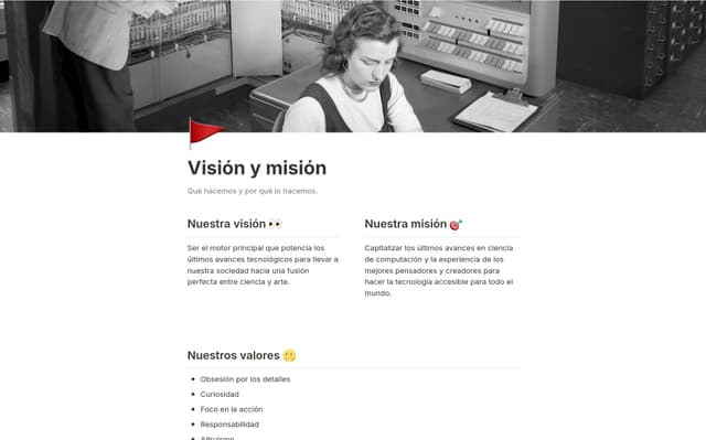 Misión y visión